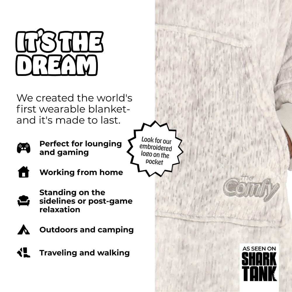 THE COMFY Dream | Oversized Light Microfiber Wearable Blanket, One Size Fits All, Seen on Shark Tank