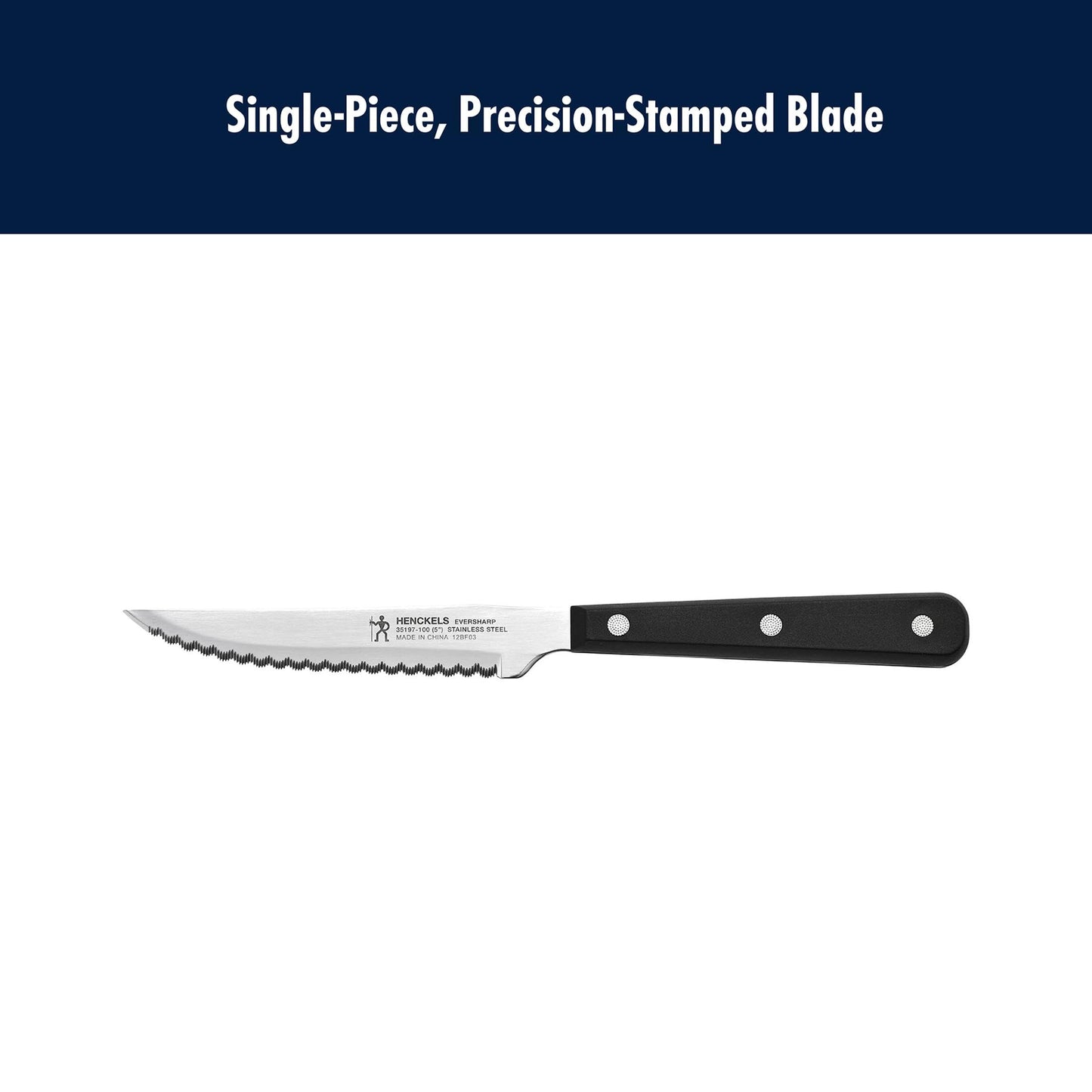 HENCKELS Razor-Sharp Steak Knife Set of 8, German Engineered Informed by 100+ Years of Mastery