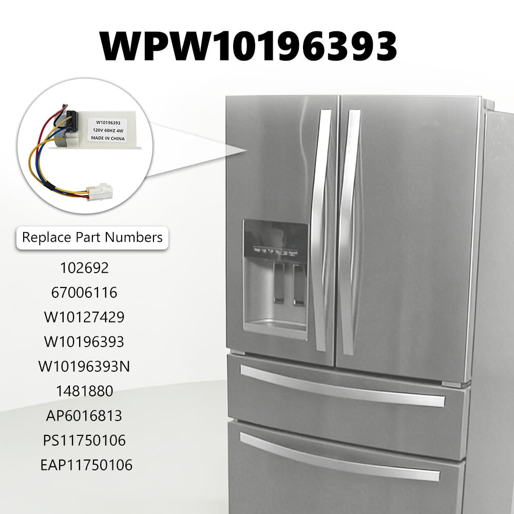 GYOFFULL WPW10196393 Refrigerator Air Damper Control Assembly Compatible with Whirlpool Refrigerator Replaces W10196393 102692
