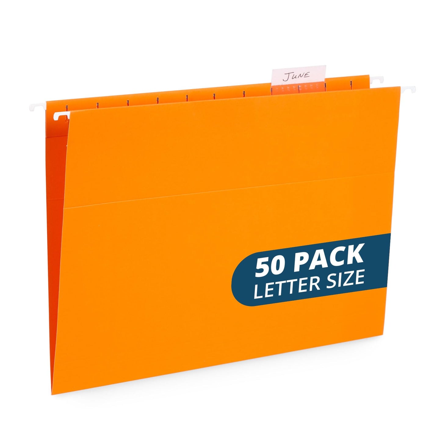 Blue Summit Hanging File Folders, Letter Size, Orange, Great for Organizing and Easy File Storage, 50 Per Box
