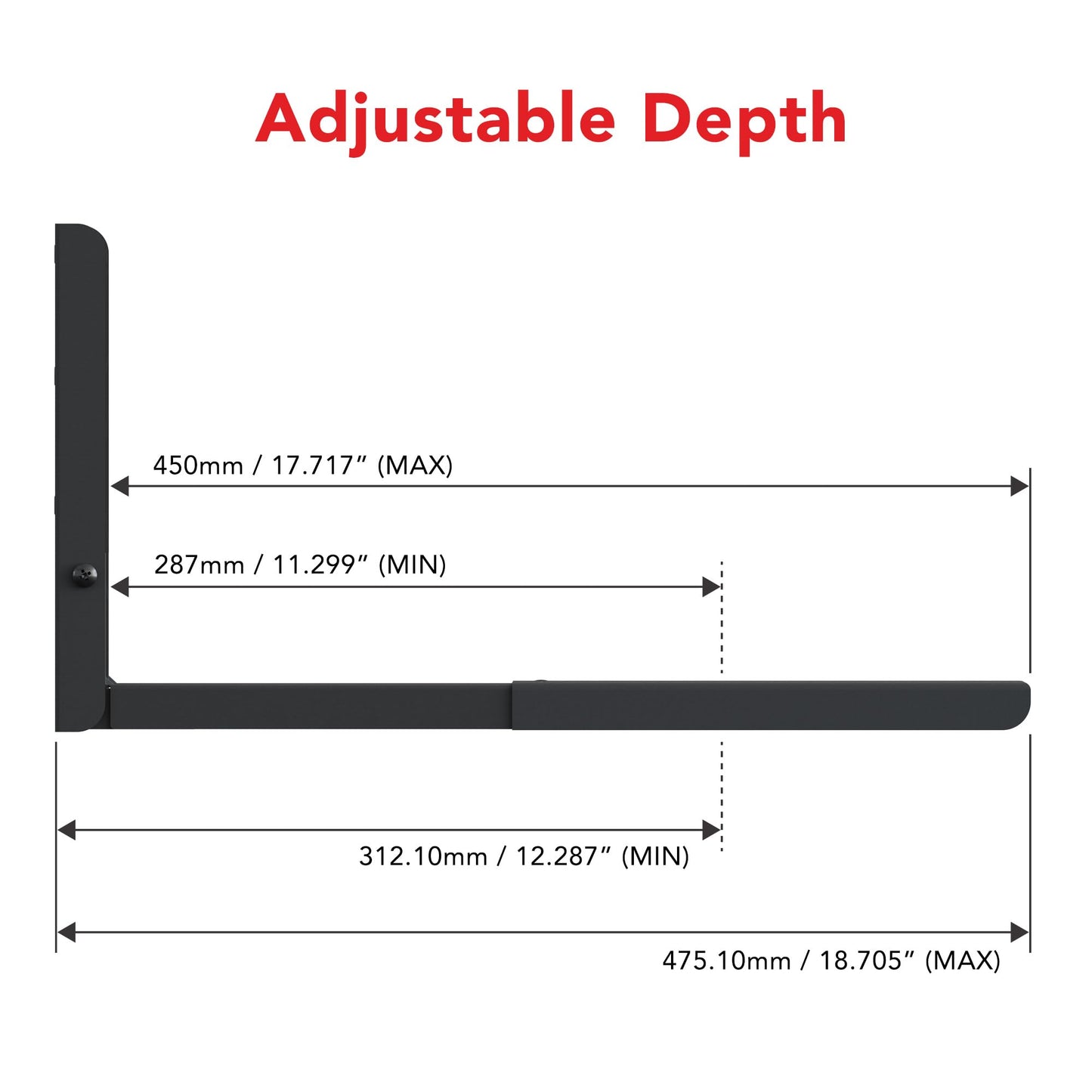 AVF Wall-Mounted Microwave Oven Brackets – Universal Fit, Heavy-Duty Black Steel – Adjustable Arms Hold Up to 99 lbs – Set of 2 Microwave Shelf Support Brackets