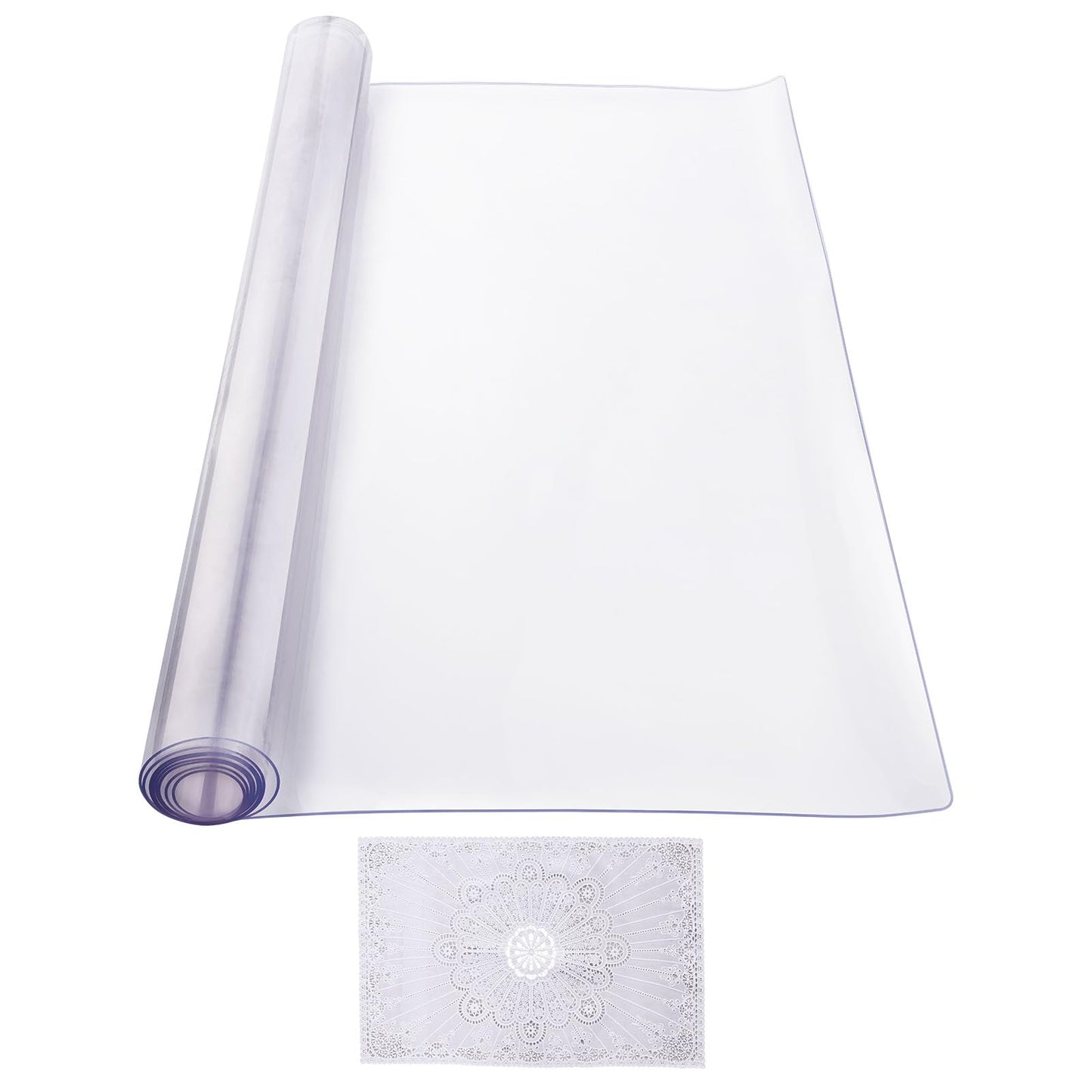 VEVOR Plastic Table Cover, 42 x 72 Inch 2.0 mm Thick Clear Rectangle PVC Desk Mat Protector, Waterproof & Easy Cleaning Desk Pad Tablecloth, for Office, Dresser, Dining Room, Night Stand