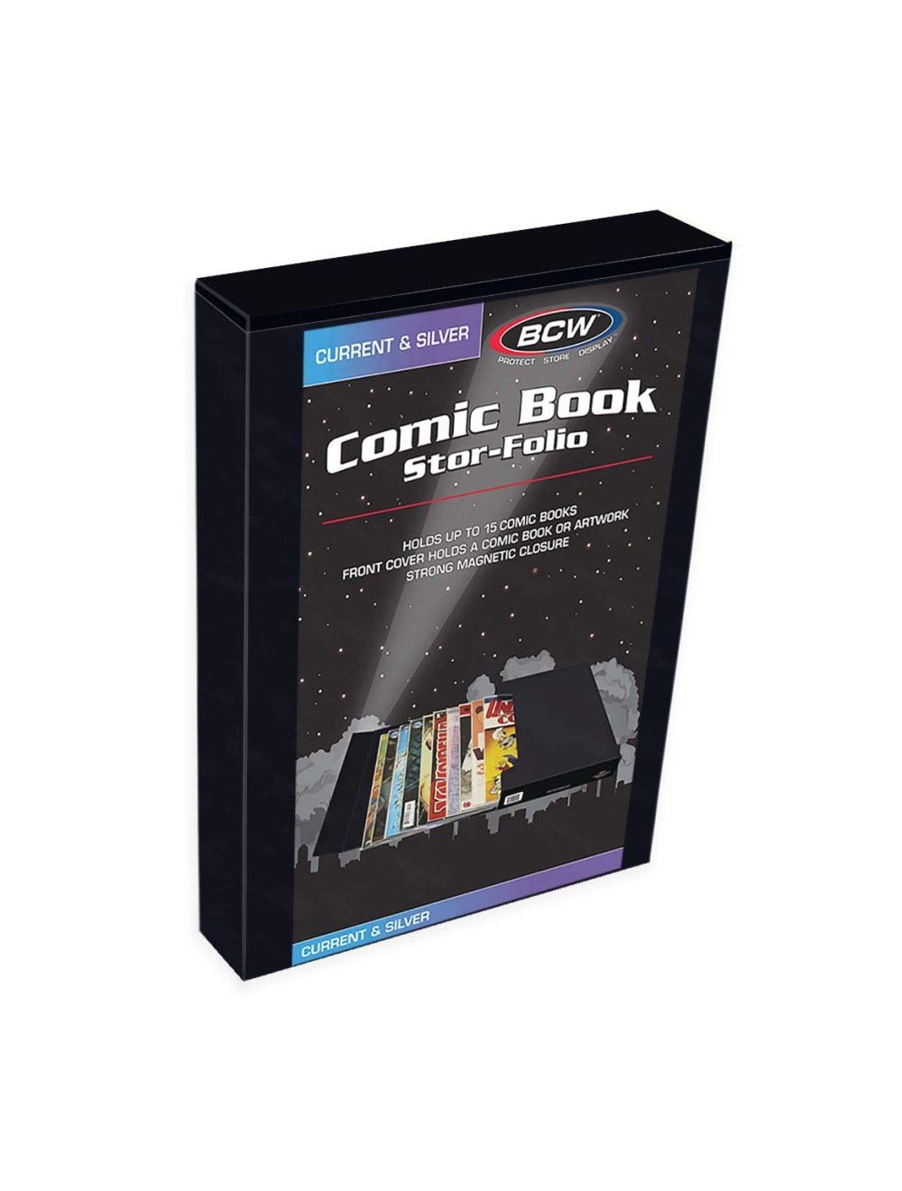 BCW Comic Book Stor-Folio – 2 Pack | Comic Book Travel Case for Current & Silver Age | Magnetic Comic Folio Carrier