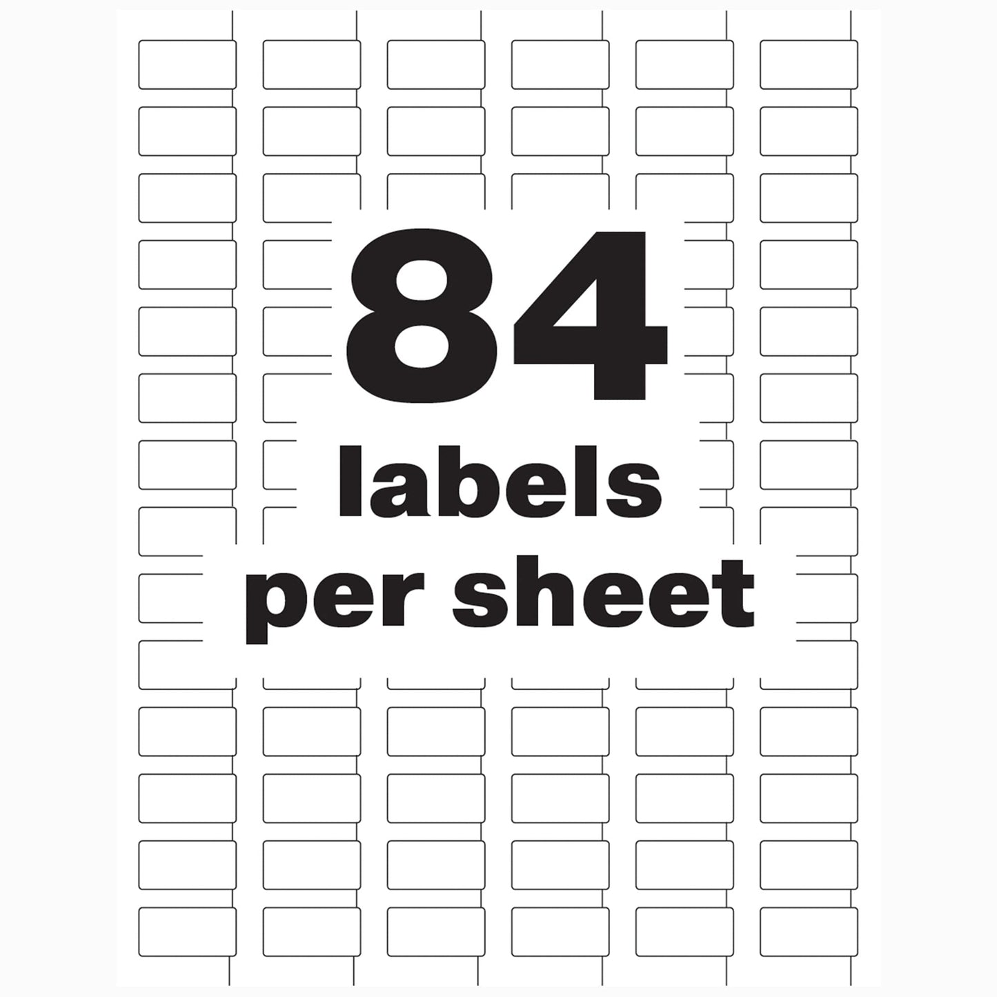 Avery White Asset Tag Labels, 1/2" x 1", Laser Printable Tags, 672 Waterproof Labels (61527)