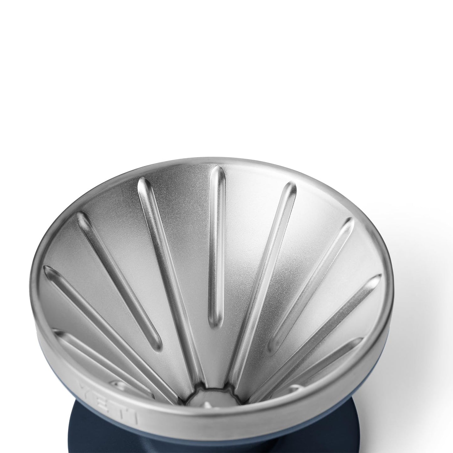 YETI Pour Over Coffee Maker Accessory Ramblers, Designed for Perfect Coffee Extraction Anywhere, Stainless Steel, fits any V60 Filter, Navy