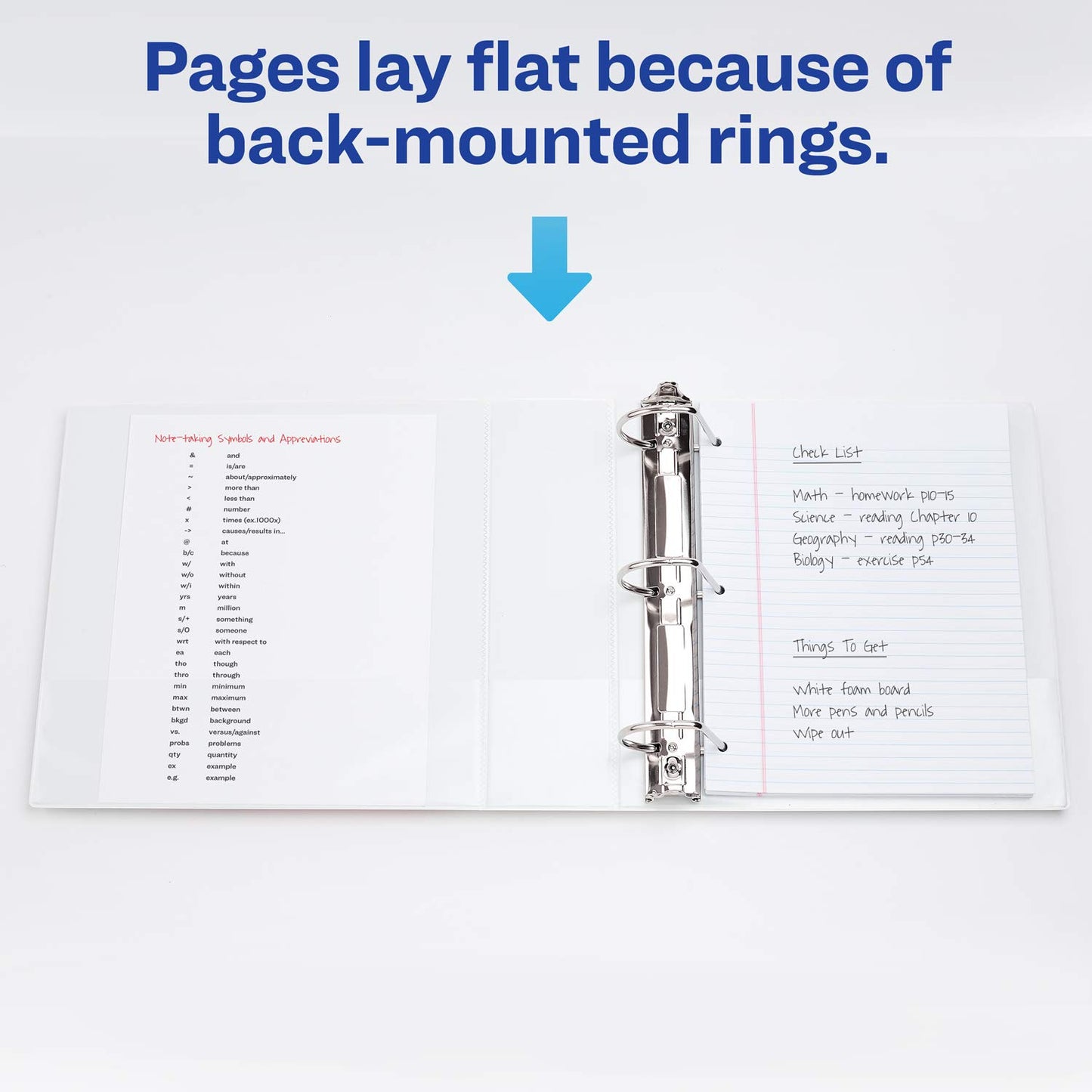 Avery 3 Ring Binder 3 Inch Slant Rings Durable View, White Binder for Home, Office, or School Use, 4 Pack (17030)