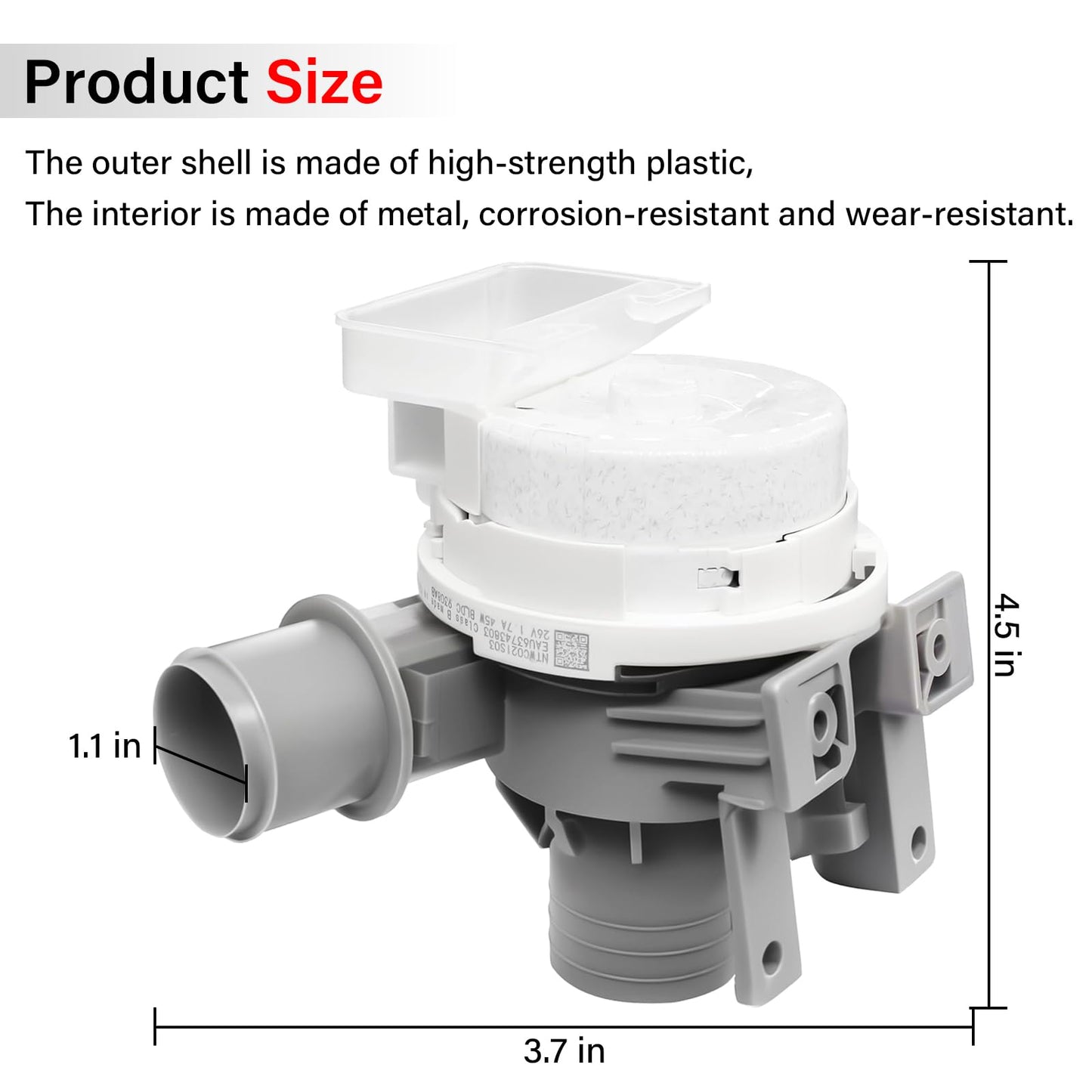 2025 Upgraded AHA75673404 Washer Drain Pump Assembly Fit for LG Washing Machine Drain Pump WT7800CV WT7100CW WT7060CW WT7300CV WT7800CW WT7900HBA WT7150CW Replace AP6978814 PS12748410
