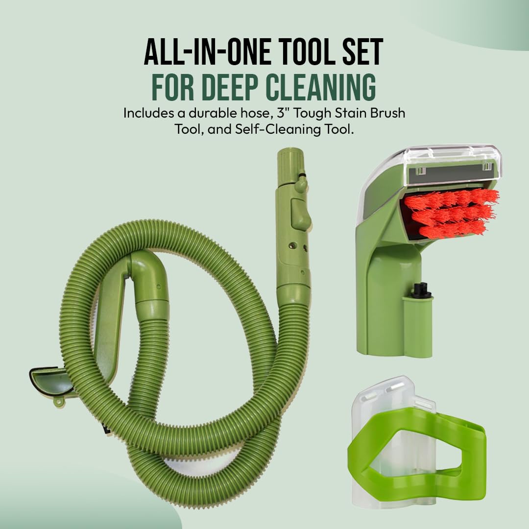Replacement Hose with Brush and Self Hose Cleaning Tool for Bissell Little Green Portable Carpet Cleaner (With Brush)