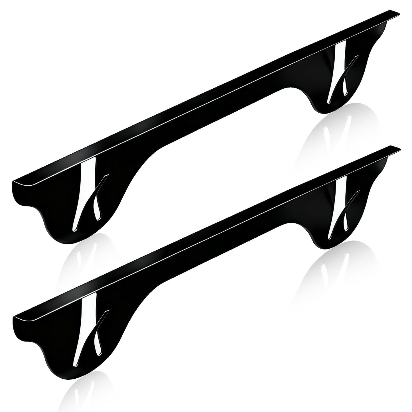 Upgrade 316 Stainless Steel Stove Gap Covers (2 Pack, 23.4”, Black), Heat-Resistant Stove Gap Filler for Kitchen Counter and Stovetop, Range Trim Kit Oven Gap Guard Between Stove and Counter