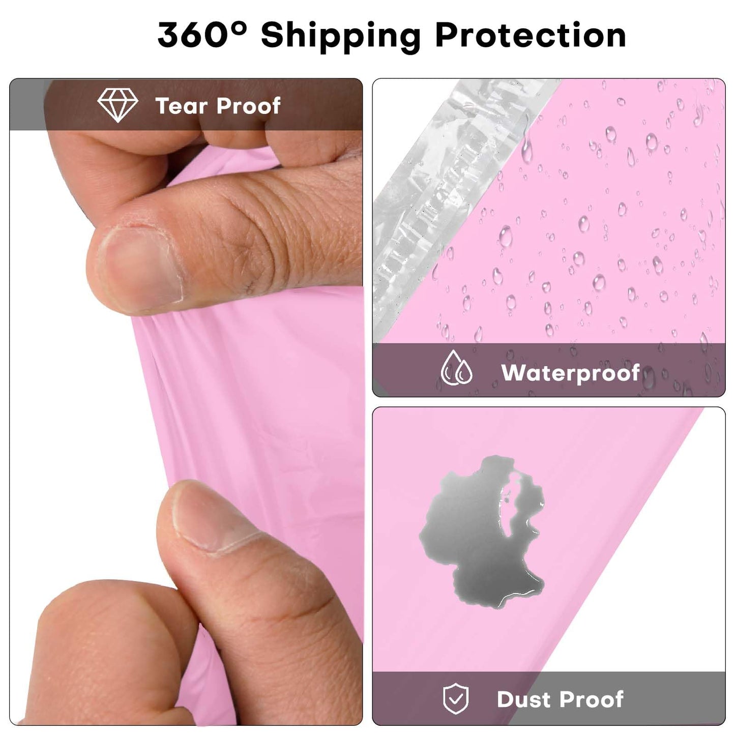 FUACJLIE Extra Large Poly Mailers 24x36" 50 Pcs - 2.5mil Bulk Heavy Duty Shipping Bags for Clothing XL Poly Mailing Envelopes Strong Adhesive, Shipping Envelopes for Small Business Supplier Pink