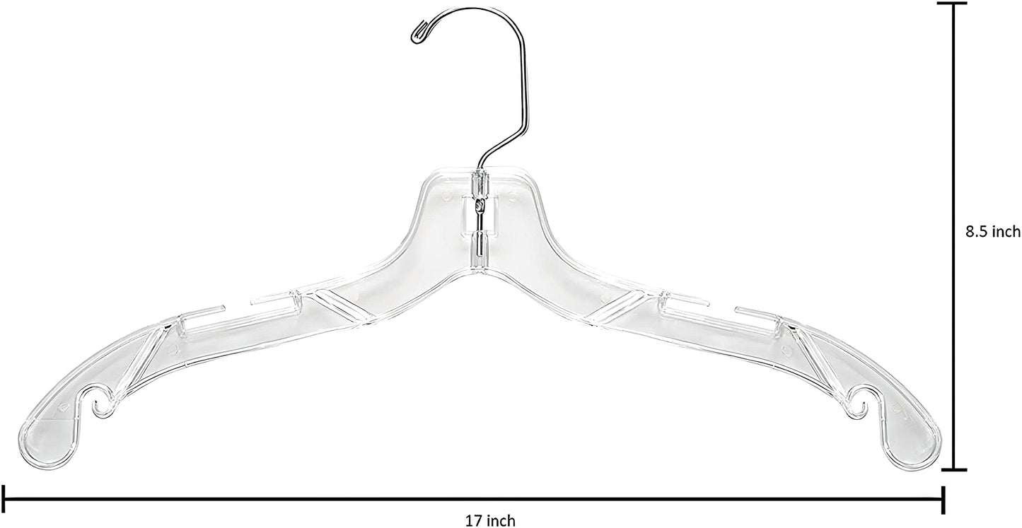 DEILSY™ Clear Plastic Hangers 12 Pack Durable Clothes Hanger for Wardrobe Organization, Essential Plastic Hanger for Garments, Versatile Coat Hangers for Home and Retail Use