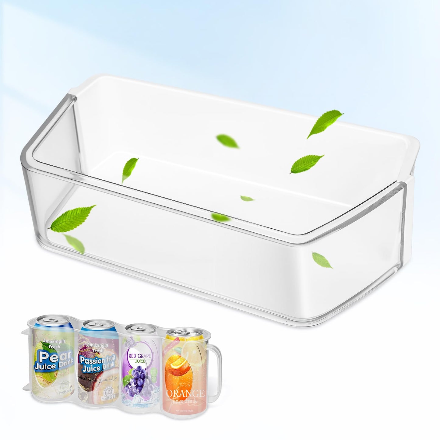 𝑵𝒆𝒘 DA63-08688A Refrigerator Door Bin, Refrigerator Door Shelf Right（1 Pack）,Fit for Samsung Door Bin RF265BEAESR RF265BEAESG RF262BEAESR, with Soda Can Organizer, Replacement for DA97-17255A