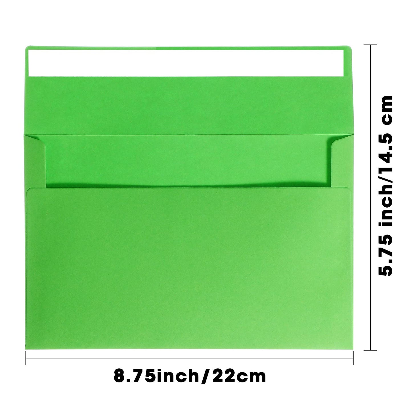 SATINIOR 300 Pieces Invitation Envelopes V Flap Envelopes with Peel and Press Seal Mailing for Letters, Photos, Cards, Wedding, Baby Shower (Multicolor, A9)