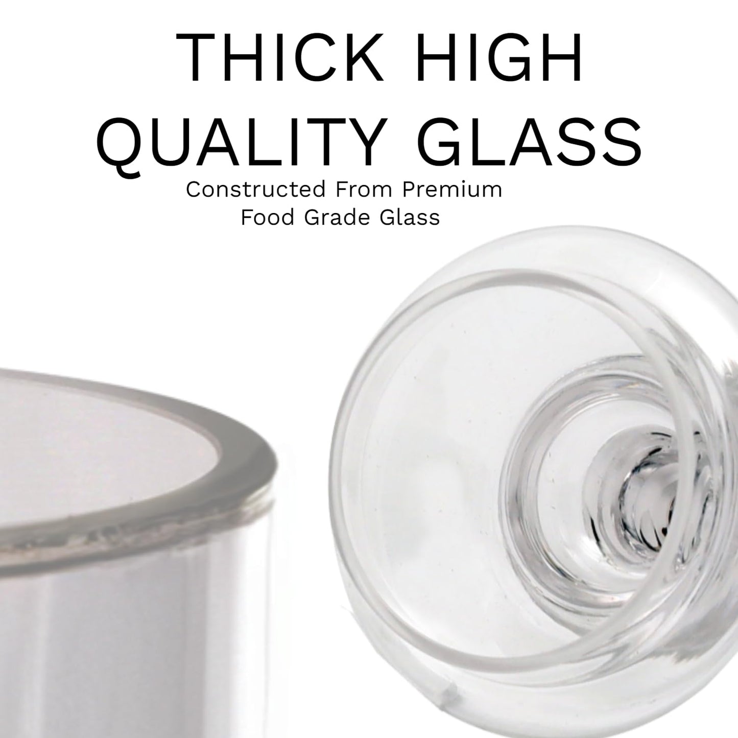 Mantello Glass Apothecary Jars with Lids - Set of 3 for Candy Buffet, Bathroom, Kitchen, Large