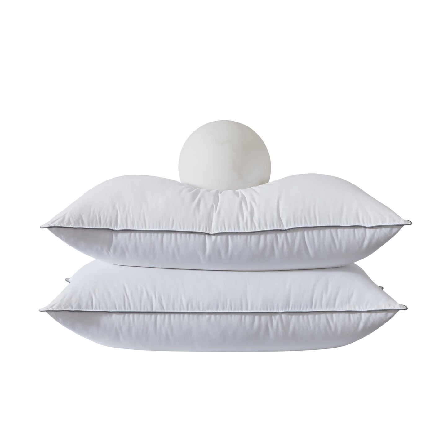 WhatsBedding Goose Down Pillows Queen Size Set of 2, 20" x 30"