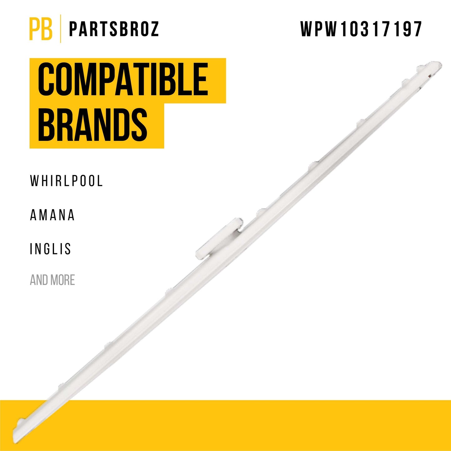 PartsBroz WPW10317197 Upper Spray Arm - Compatible With Whirlpool Amana Inglis Dishwasher - Replaces AP6019390 W10317197 2209779 PS11752696 Ultra Durable Replacement