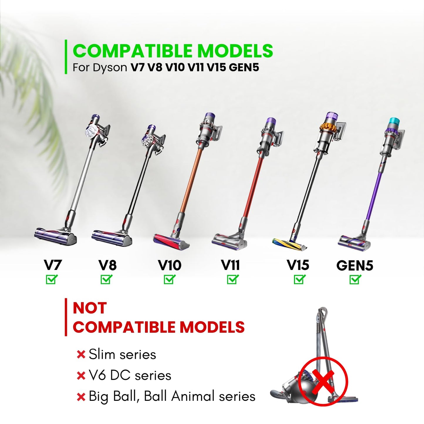 Replacement Attachments for Dyson V7 V8 V10 V11 V15 - Vacuum Accessories for Home and Car Cleaning