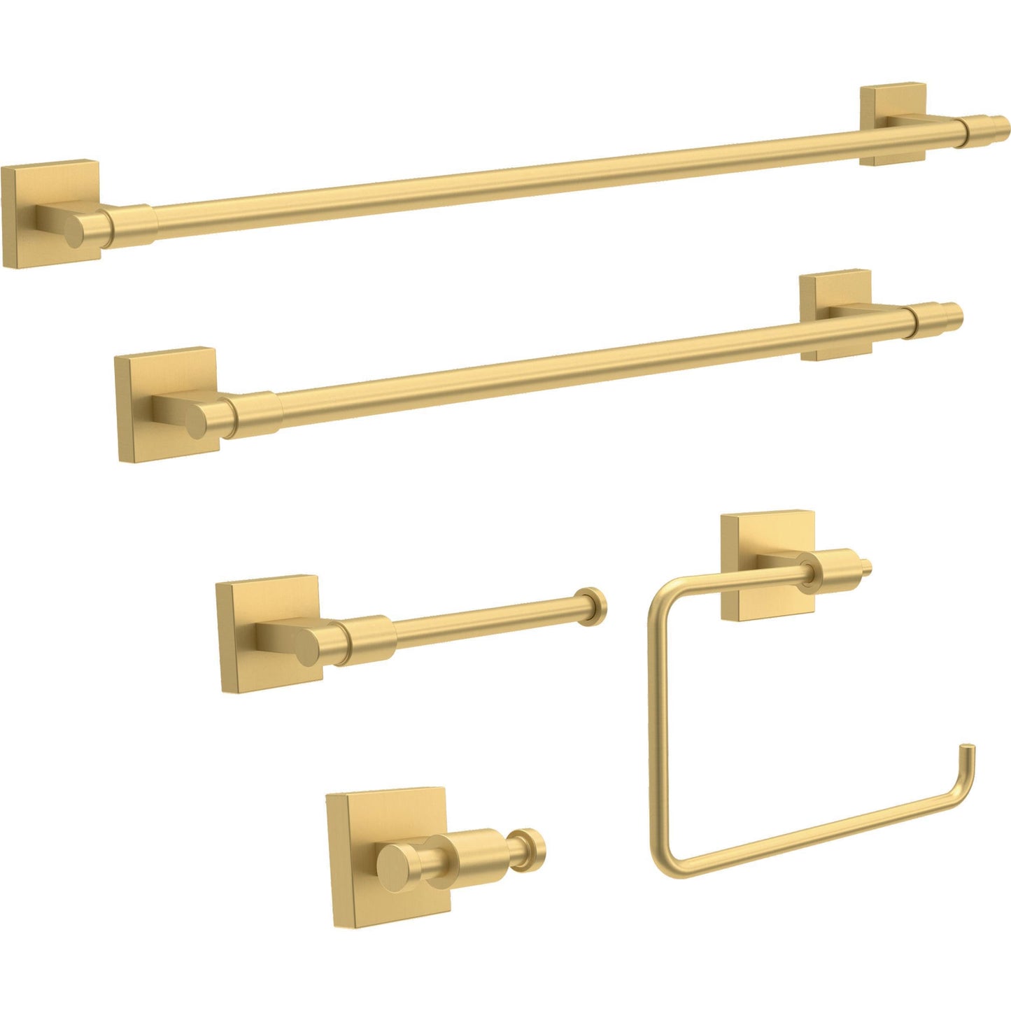 Franklin Brass Maxted (1-Pack) 24' Towel Rack for Bathroom, Modern Gold Bar Holder Wall Mounted Rod, Hardware | Accessories MAX24-MG