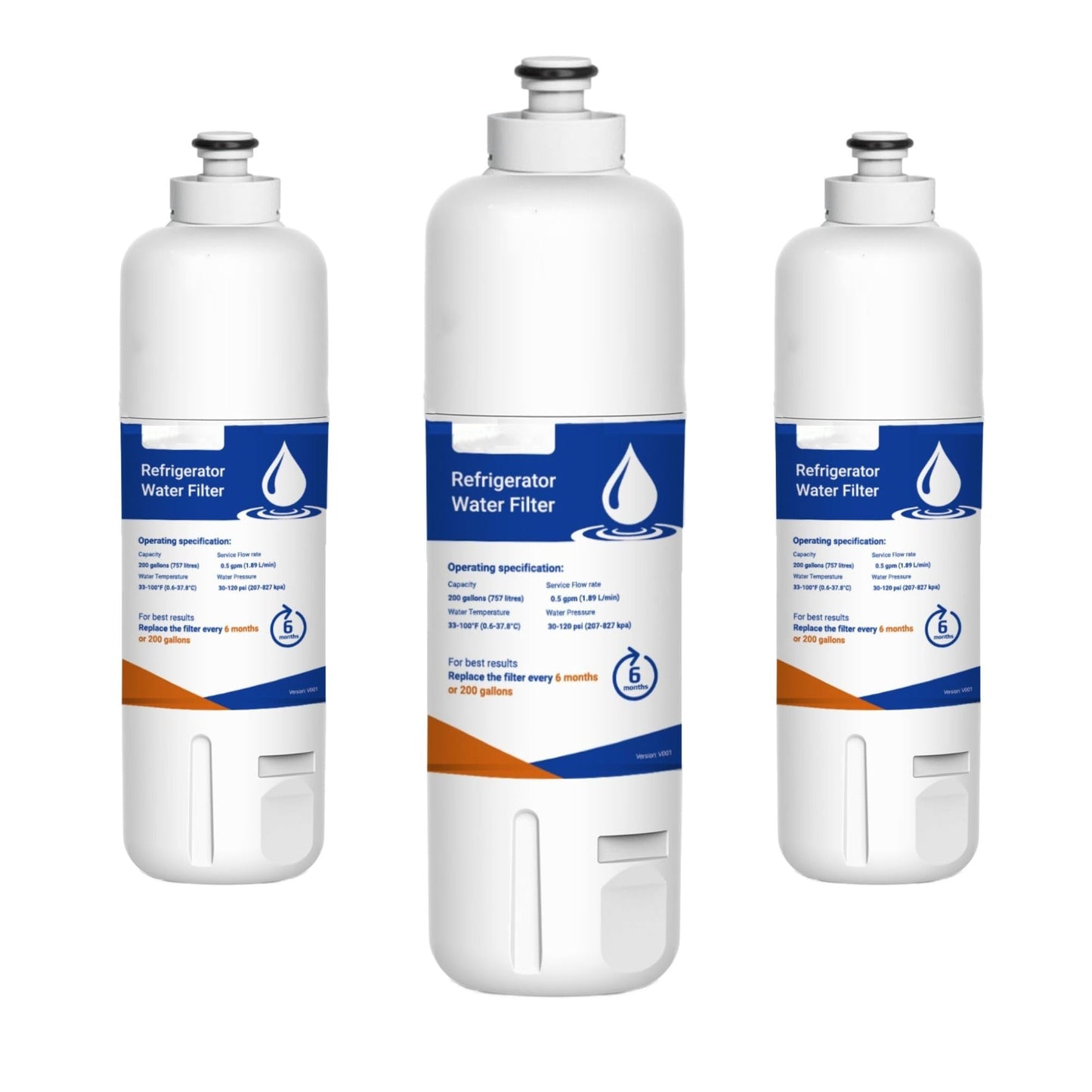 Replacement for EDR2RXD1 Water Filter, Compatible with W10413645A, Filter 2, Kenmore 46-9082, 46-9903, 9082, KAD2RXD1, 3 Pack (Packaging May Vary)