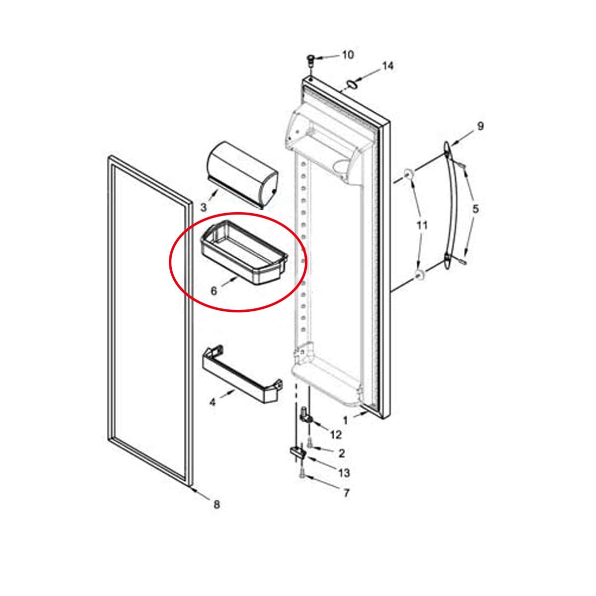 3 Packs W10321304 Refrigerator Door Shelf Bin by SupHomie - Compatible with Whirlpool WRS325FDAM01 WRS325FDAM02 WRS325FDAM04 ED5FVGXWS07 Replaces WPW10321304 PS11752778