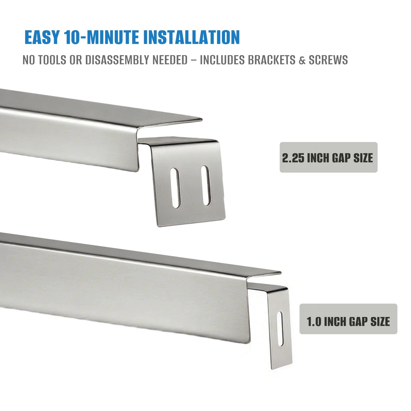 30" Slide-In Range Rear Filler Kit, Stainless Steel Stove Gap Filler Behind Range, Adjustable 1" or 2.25" Backguard Trim Kit, Easy Install Backsplash Gap Cover Compatible with 30" Ranges,Silver