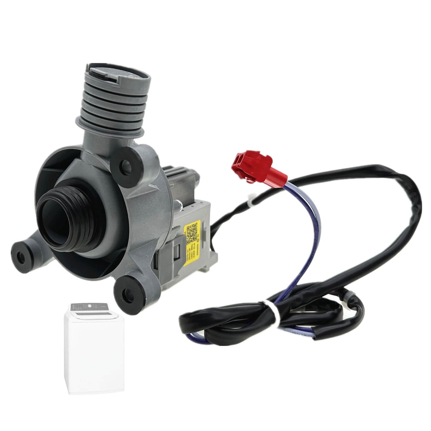 Washer Pump Assembly WH11X34742, Fit for Frigidaire 11001011000071 WH01X28078 AP7192541 PS16729517 EAP16729517 5304511363 4980769 FFTW4120SW Washing Machine Drain Pump Motor