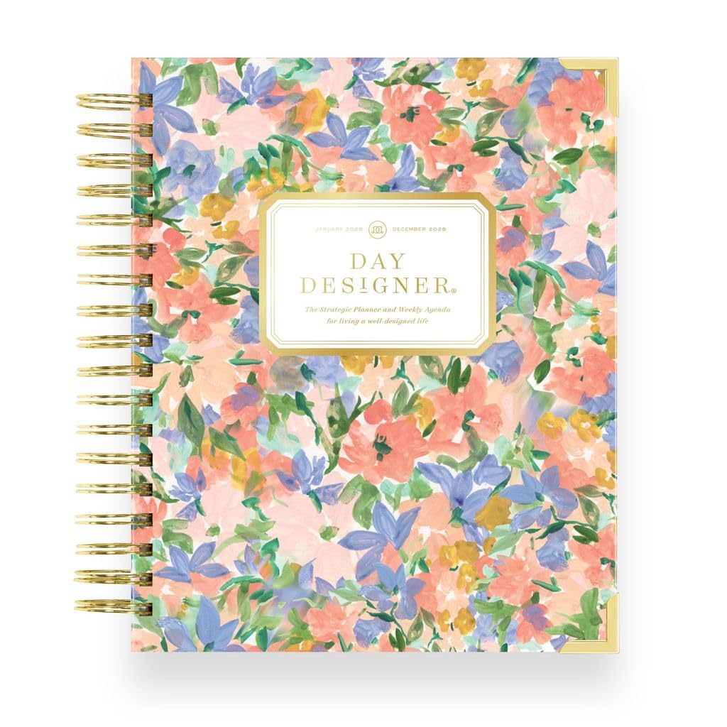 Day Designer 2026 Weekly Planner – Premium Planner for Stylish Organization. Combines Weekly & Monthly Calendars, Daily Schedule, Notes Pages, Goal Setting, Stickers, Pocket & More. Elegant Laminated Cover with Gold Accents (Lorelei Design - 2026)