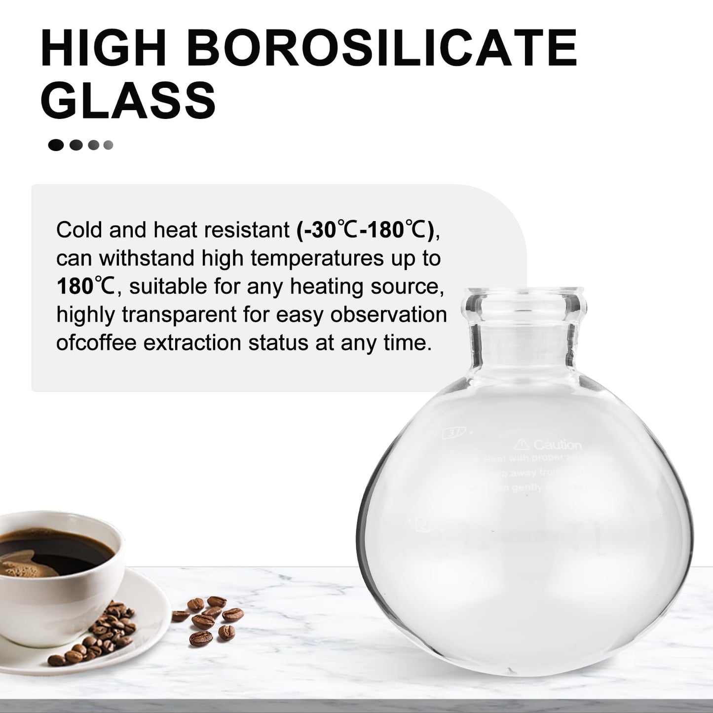 YUCHENGTECH Siphon Syphon Coffee Maker Tabletop Glass Siphon Pot Glass Technica Siphon Vacuum Coffee Maker(5 Cups(600ml))