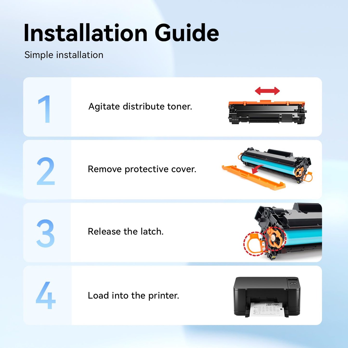 141A Toner Cartridges (Black 2-Pack with Chip) - Replacement for HP 141A W1410A 141X W1410X Toner Cateridge - Compatible with Laserjet M110w MFP M139w M140w Printer