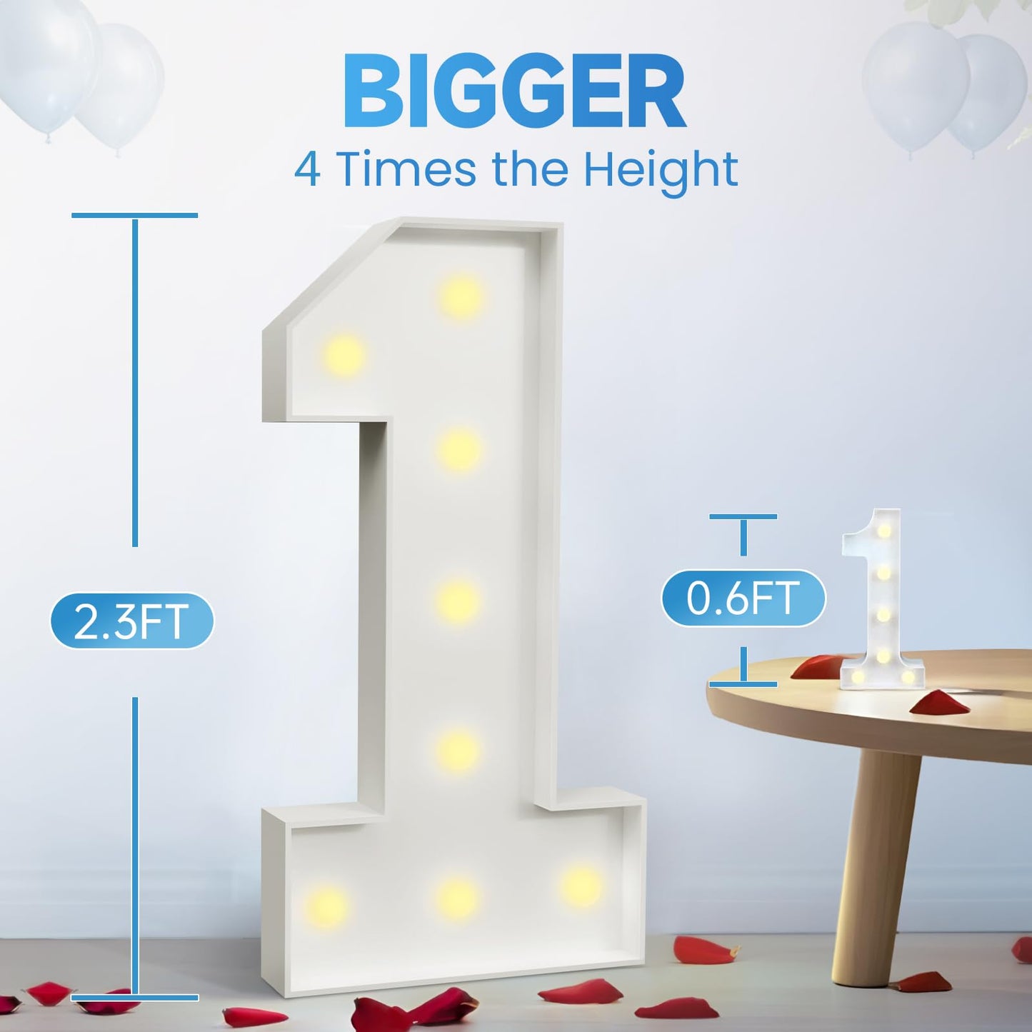 Graduation Decorations 2026, 2.3FT Marquee Numbers 26 for Graduation Party Decorations, 26 Light Up Numbers Kindergarten Graduation for Preschool High School College, 26, 2 Pcs
