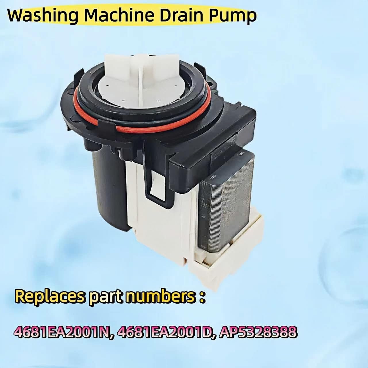 LZXQYMX Washer Drain Pump - Compatible with LG WM9500HKA, WM8100HVA, WM9000HWA Replacement | 4681EA2001N Model | with Overheat Protection & Easy Installation