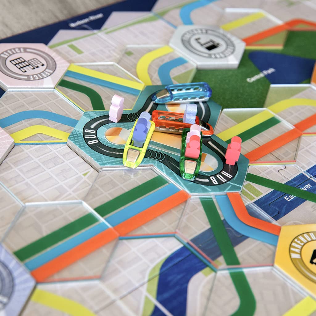 Maglev Metro Board Game, Strategy Board Game for Adults and Family, Tile Laying, Engine Building, Fun Pick Up and Deliver Gameplay, Futuristic Theme
