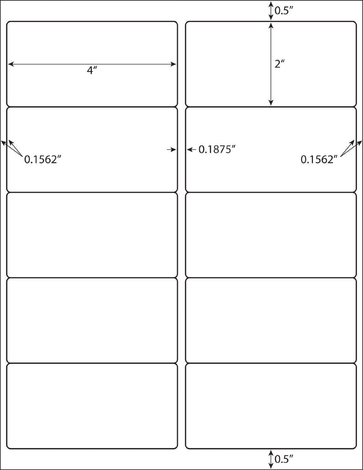 LabelMore 2 x 4 Shipping Labels for Laser or Inkjet Printable, 5000 Labels - 500 Sheets