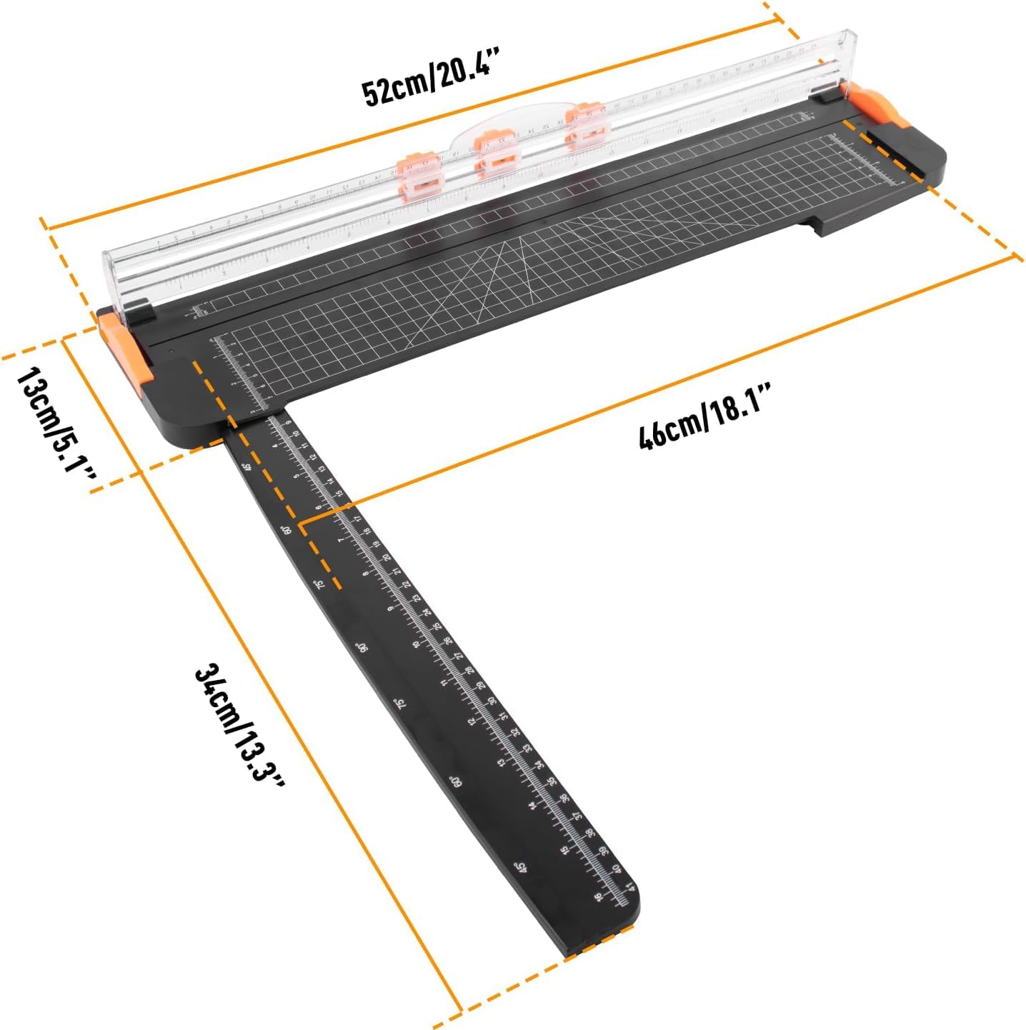 Paper Cutter 18 inch, 5 Pcs Blade 18-inch Cutting Length Paper Trimmers, 18 inch Wrapping Paper Cutter Portable Slicer for Craft Scrapbooking Cardstock