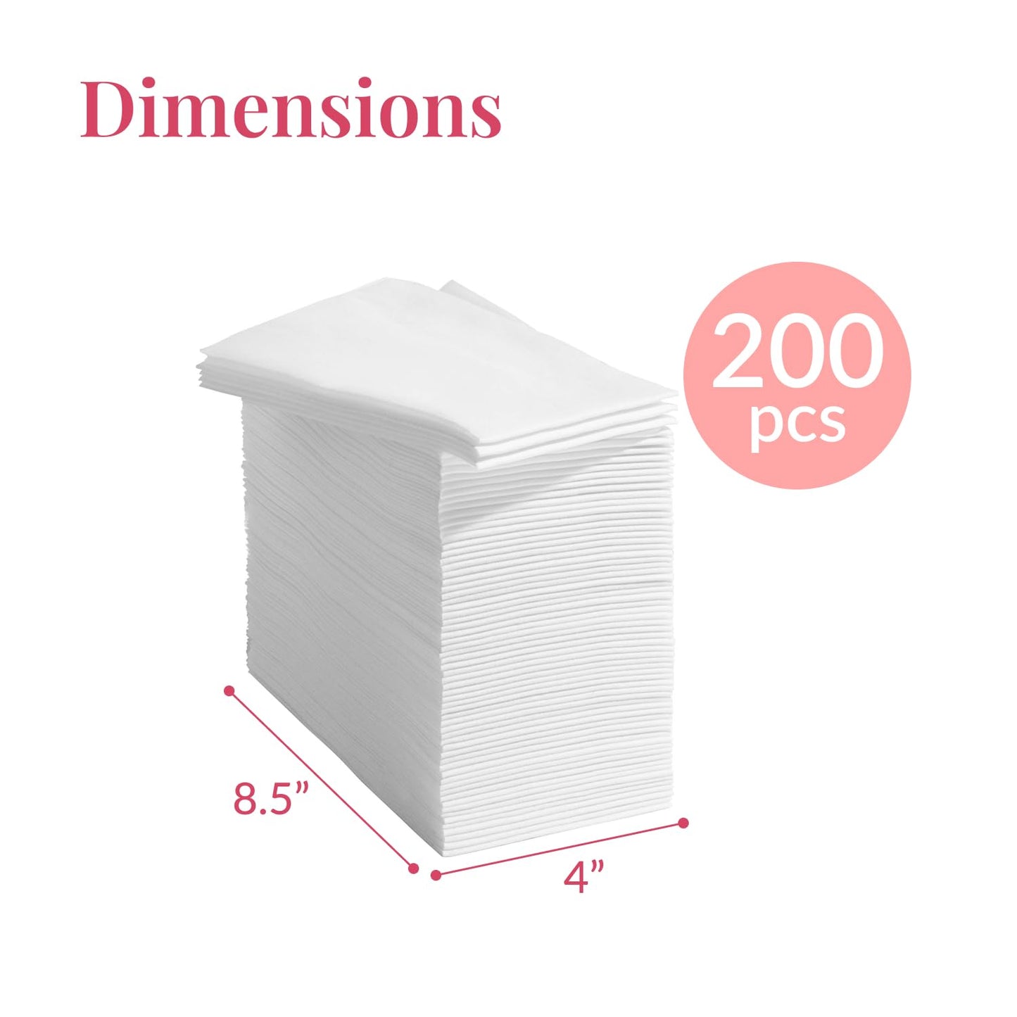Prestee 200 Disposable Paper Hand Towels That Feel Like Linen Napkins, 2-Ply - Guest Towels, Wedding Paper Napkins, Disposable Napkin for Guest Bathroom, Parties, Dinners, Events (White)