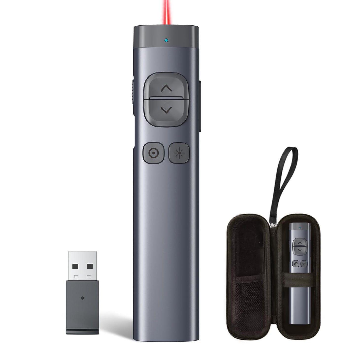 Norwii N97s TV Screen Presentation Clicker with 32G Built-in Receiver, PowerPoint Clicker, Presentation Remote, Bluetooth Wireless Presenter, Digital Pointer for TV Screen Under Win/Mac
