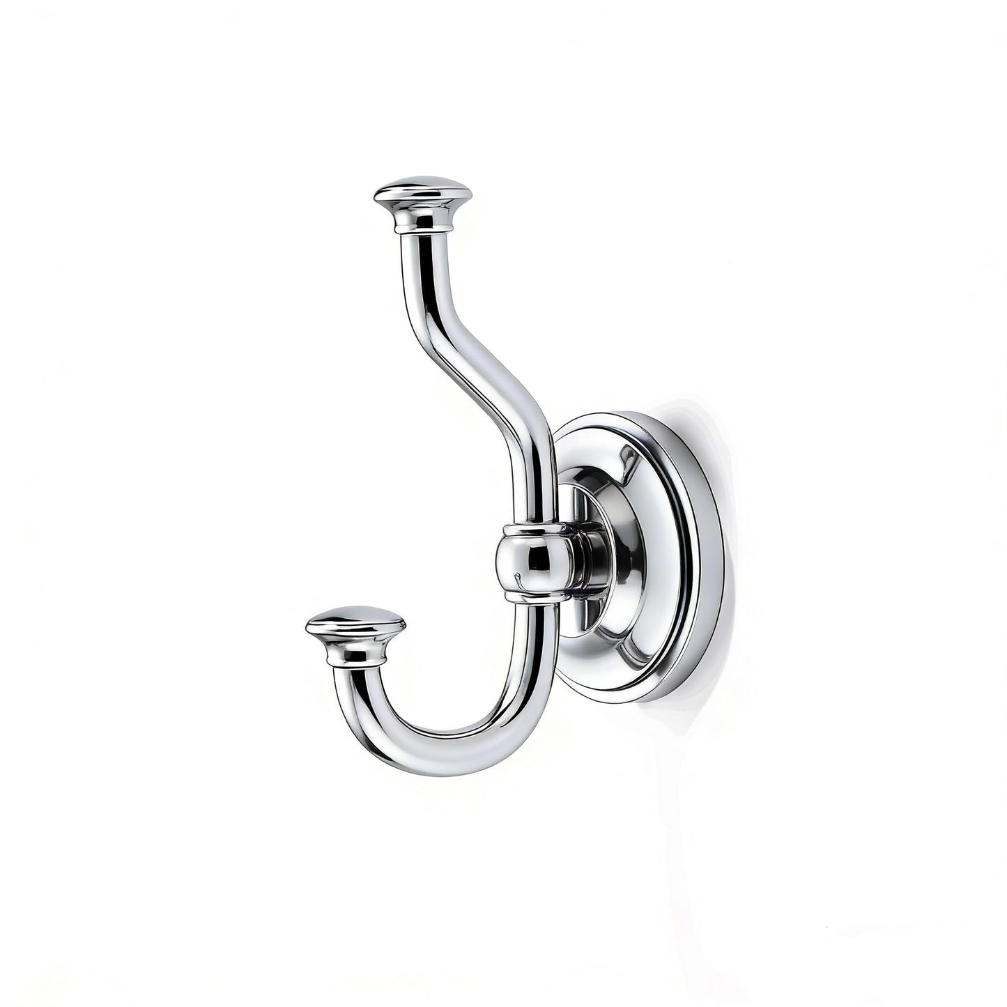 khtumeware 3 Pack 4-1/2 inch Zinc Alloy Vintage Wall Polished Chrome Large Coat Hooks Suitable for Tile, Wood Board, Glass Walls, Bathroom, Entrance Hall, Kitchen, Multi-Functional Robe Hooks