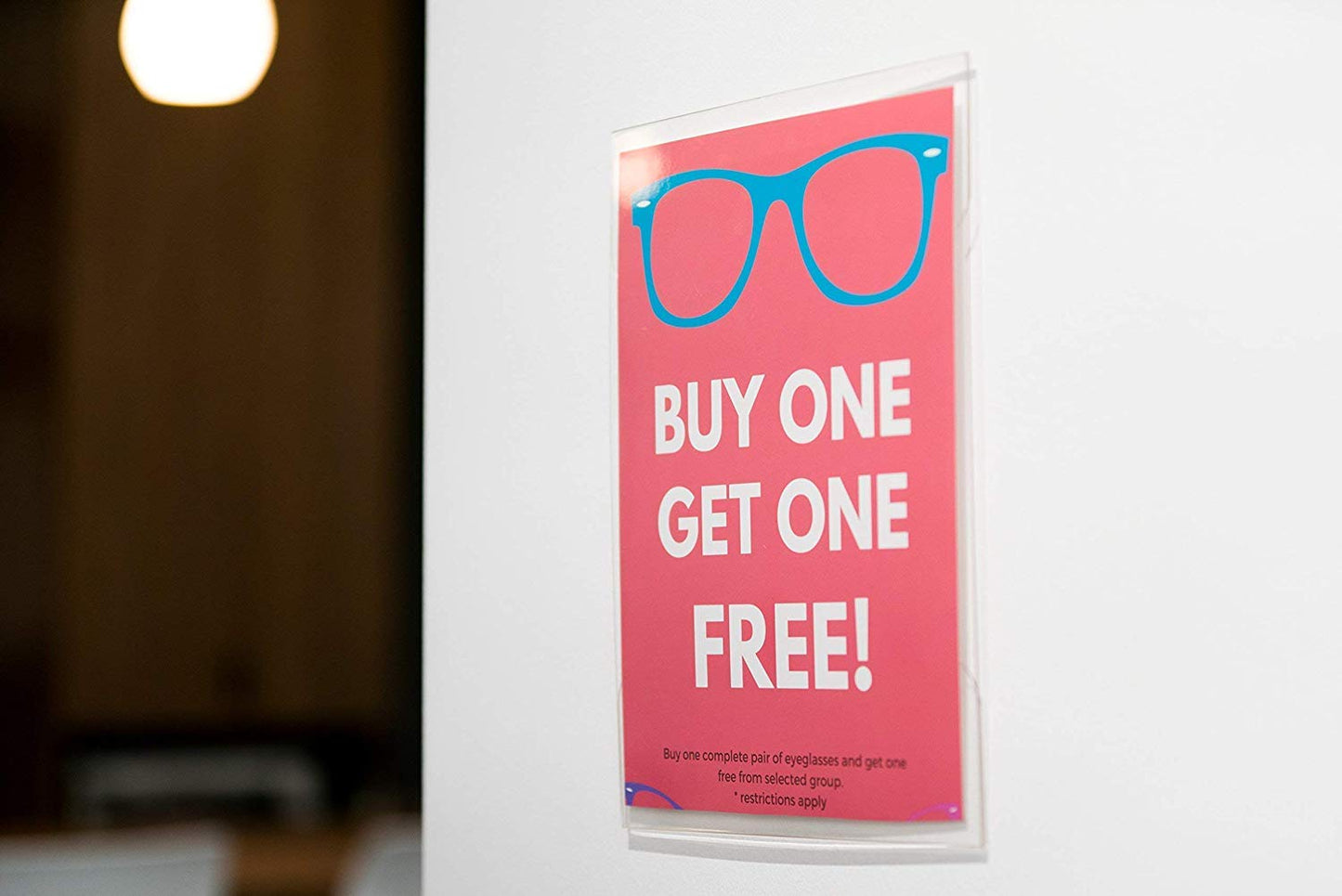 Acrylic Sign Holder 8.5 x 11 [Set of 24] for Wall Display | Clear Sign Holders 8.5x11 Acrylic Sign Holder | Plastic Document Holder, Promotional Display, Business & Store Sign Holders