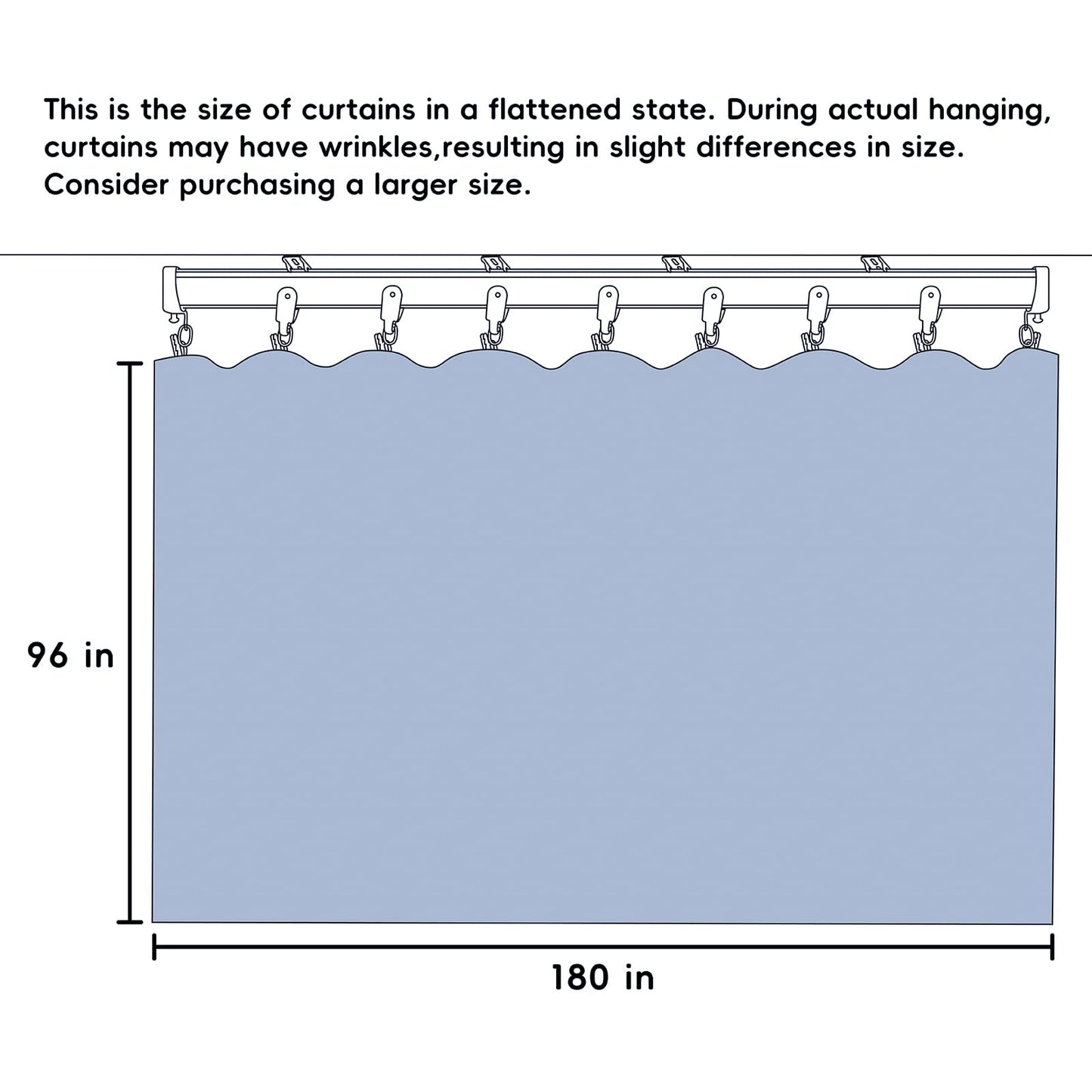 MaKefeile Room Divider Curtains Total Blackout Privacy Curtain Panel Room Thermal Insulated Noise Reduction Curtain for Bedroom Window Living Room Ceiling Track Curtain W 15ft × H 8ft Beige.