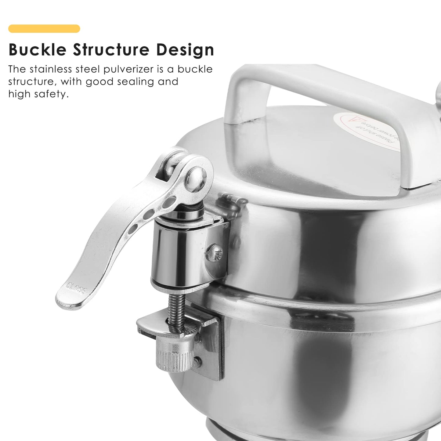 MYFULLY Electric Grain Mill Grinder High Speed Stainless Steel Pulverizer Mill Grinding Machine Cereals Corn Medicine Pearl Seasonings Spices Commercial Grade for Kitchen Grinding Machine (150g)