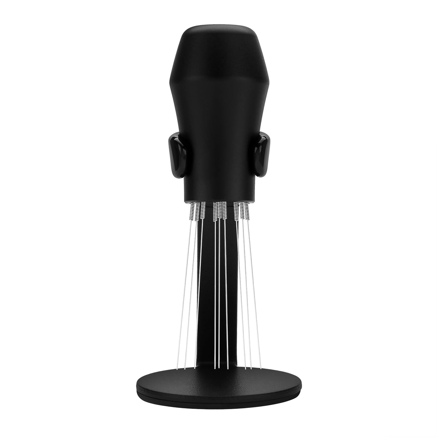 Normcore WDT Distribution Tool with Stand V3-9 Prong Needle Espresso Stirrer - 18 Needles 0.25mm / 0.3mm Thick Spring Wires - Weiss Distribution Technique - Anodized Aluminum Handle