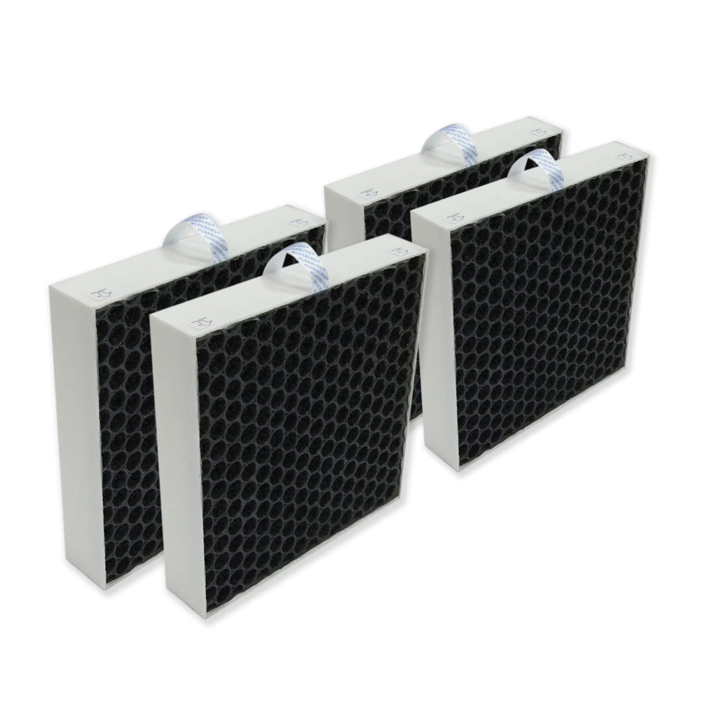 PUREBURG Replacement Filter Compatible with BLUEAIR Series 5200, 5210i 5240i DustMagnet Air Purifiers, H13 True HEPA and Activated Carbon 2 in 1, 4 Piece Pack