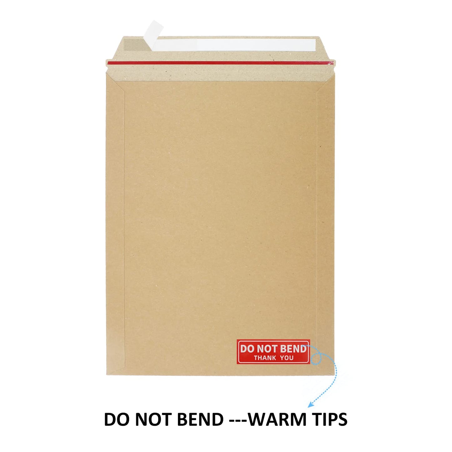 zmybcpack 100 Pack 9X12 inch Self Seal Photo Document Mailers Stay Flat Kraft Cardboard Envelopes Photography Rigid Mailers for CD, Photos, Document (Kraft Brown)