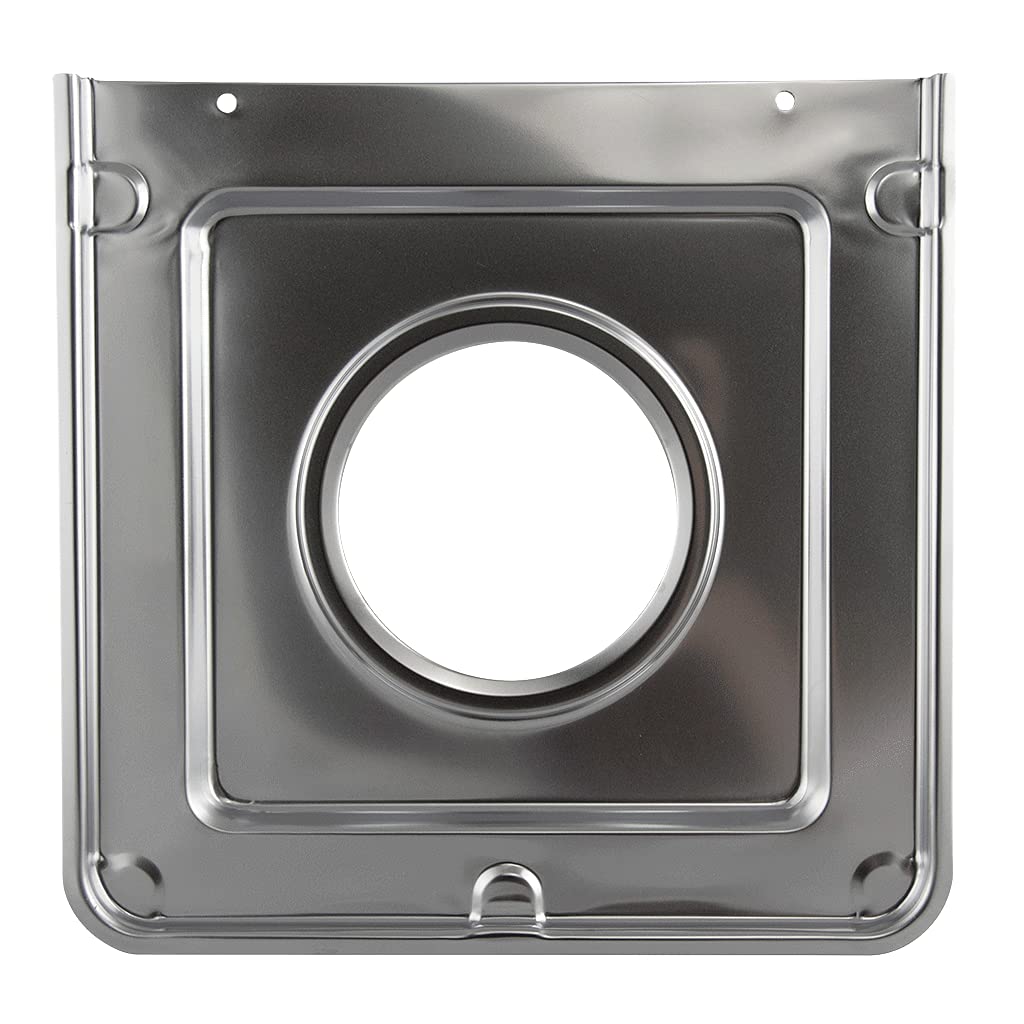 4 Pack - Style J - 9.125" x 9.3125" Square Heavy Duty Chrome Drip Pan -