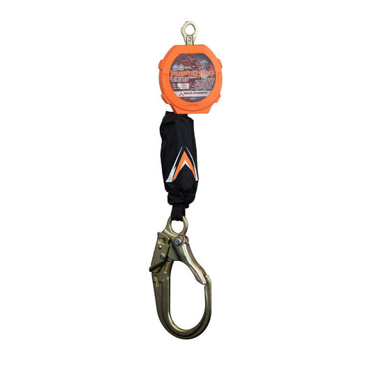Malta Dynamics Pygmy Hog 11-Foot Self-Retracting Lifeline (SRL) – OSHA & ANSI Compliant Fall Protection Retractable Lanyard with Rebar Hook – Class 1-P, Lightweight, Durable, 310 Pound Capacity