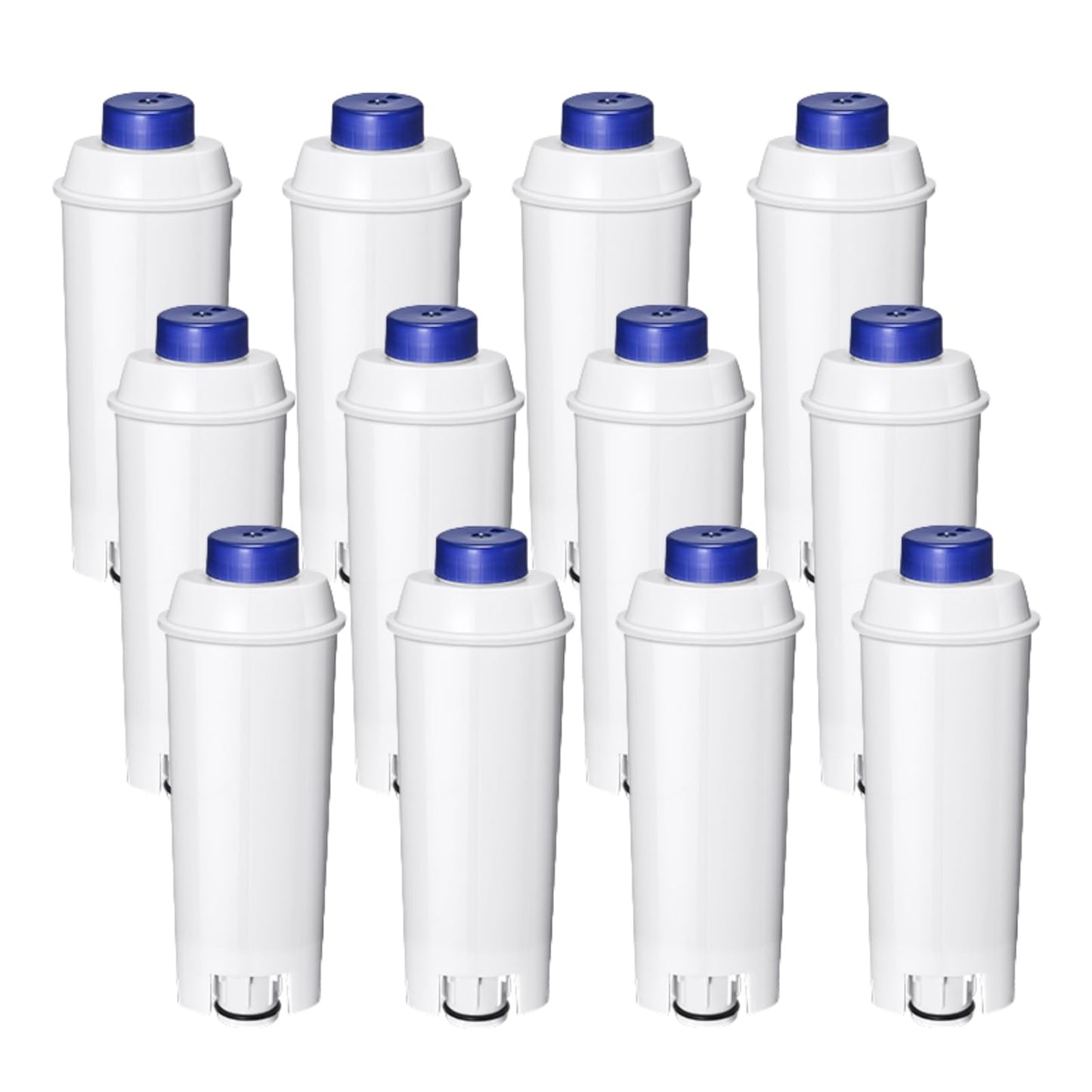 Mutital Coffee Machine Filter, Delonghi Filter Replacement for DLSC002, Delonghi Magnifica Evo, Dinamica Plus, ESAM, ETAM, BCO, EC. Activated Carbon Water Filter Cartridges Softener (12 Pcs)