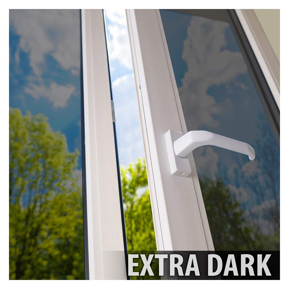 BDF S05 Window Film Daytime Privacy and Heat Control Mirror Silver 5 (Very Dark) - 36in X 12ft