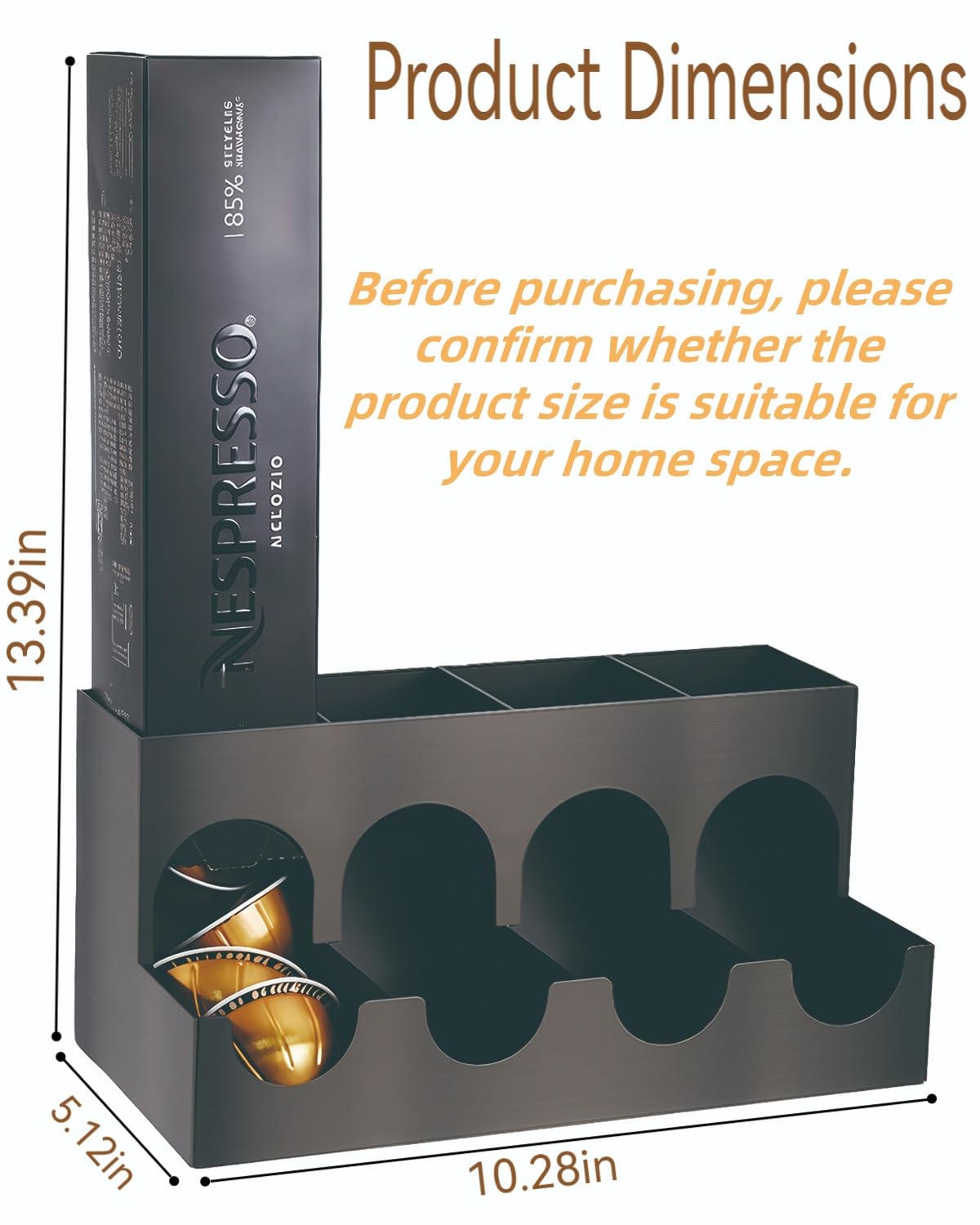 YQDHYLYH Nespresso Vertuo Pod Dispenser,Nespresso Pods Holder, Dispenses 4 Coffee Flavors (40 Vertuo Capsules),Nespresso Vertuo Pod Holder, Nespresso Pod Holder for Coffee Capsules（Holder only）
