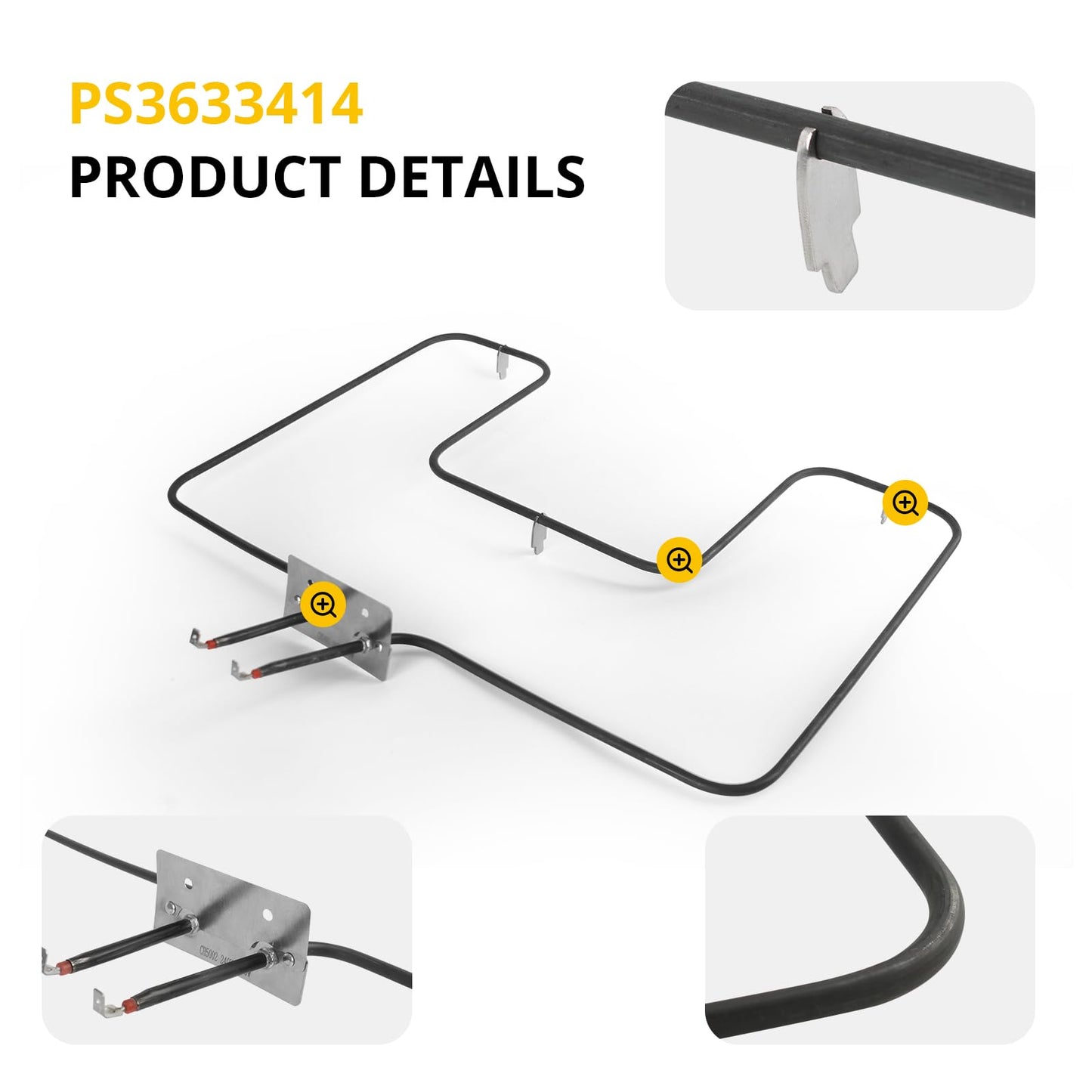 Bake Element Fits for Frigidaire AP5590131 PS3633414 Oven Range 318255006 318255002 5303310512 CH7865