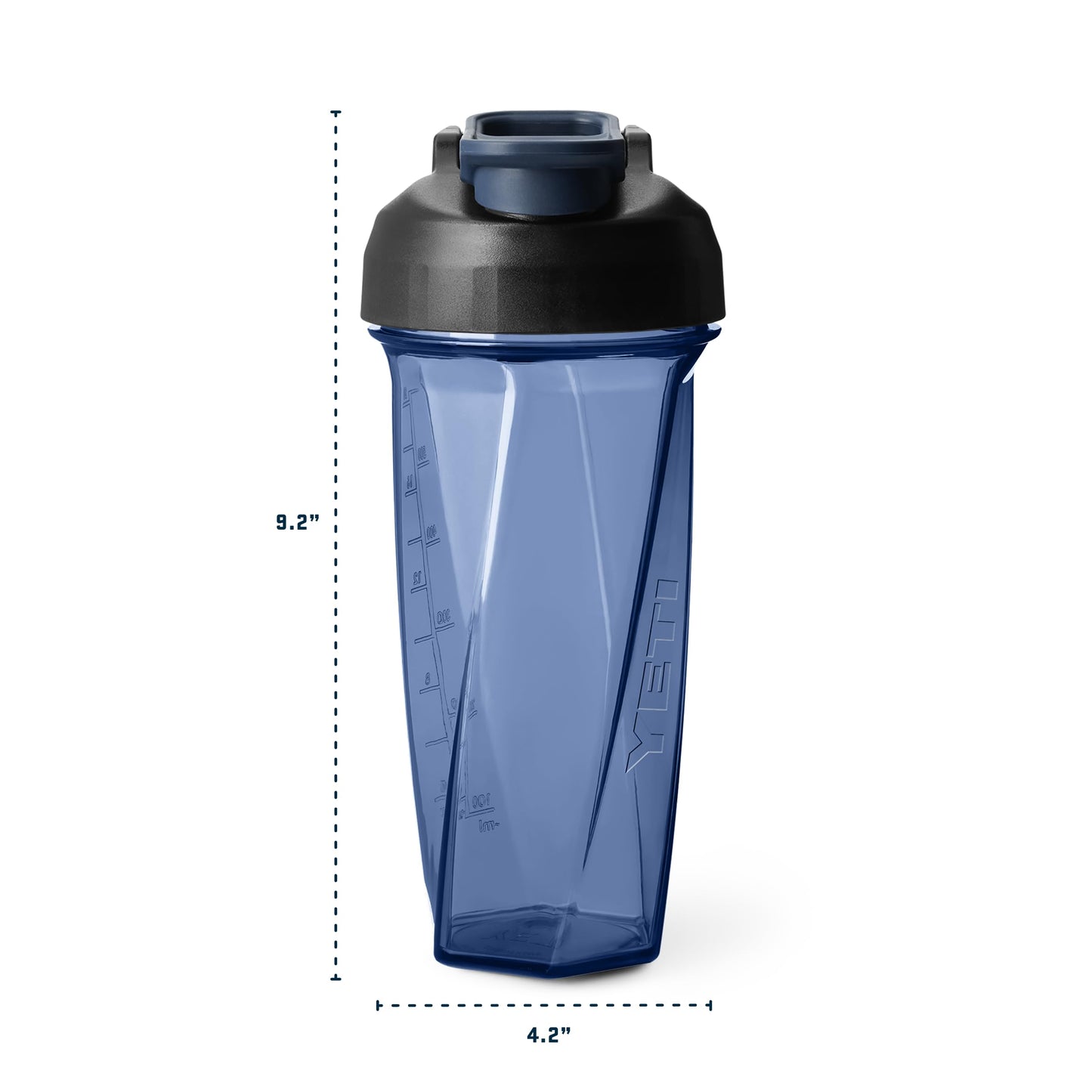 YETI Yonder Helimix Vortex Blender Shaker Bottle Holds up to 27oz | No Blending Ball or Whisk | USA Made | Portable Pre Workout Whey Protein Drink Shaker Cup | Dishwasher Safe, Charcoal